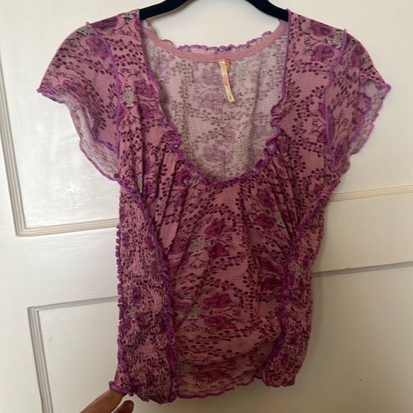 Free People Crop Mesh T-Shirt - Picture 3 of 3
